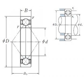 80 mm x 125 mm x 22 mm  NSK QJ1016 Rolamentos de esferas de contacto angular