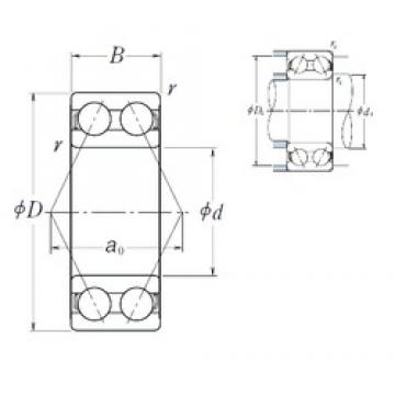 35 mm x 80 mm x 34,9 mm  NSK 5307 Rolamentos de esferas de contacto angular