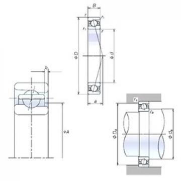 55 mm x 80 mm x 13 mm  NSK 55BER19X Rolamentos de esferas de contacto angular