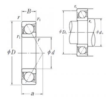 105 mm x 225 mm x 49 mm  NSK 7321 B Rolamentos de esferas de contacto angular