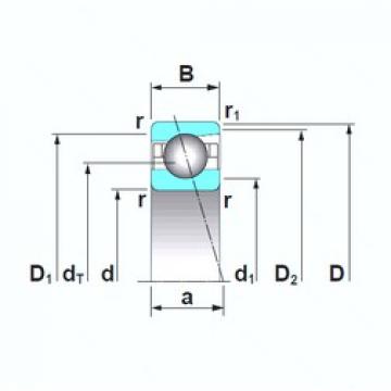 105 mm x 190 mm x 36 mm  NSK 7221A5TRSU Rolamentos de esferas de contacto angular