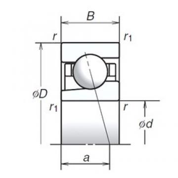 10 mm x 22 mm x 6 mm  NSK 10BGR19H Rolamentos de esferas de contacto angular