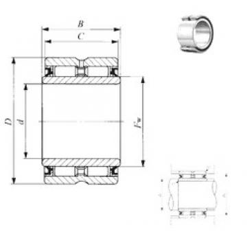 57,15 mm x 88,9 mm x 44,7 mm  IKO GBRI 365628 UU Rolamentos de agulha