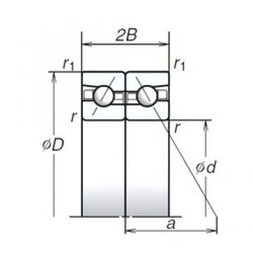 80 mm x 125 mm x 20,25 mm  NSK 80BAR10H Rolamentos de esferas de contacto angular