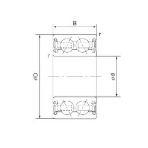 40 mm x 57 mm x 24 mm  NSK 907257A Rolamentos de esferas de contacto angular #2 image