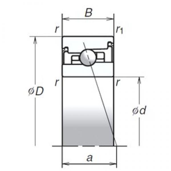 55 mm x 90 mm x 22 mm  NSK 55BNR20XV1V Rolamentos de esferas de contacto angular #2 image