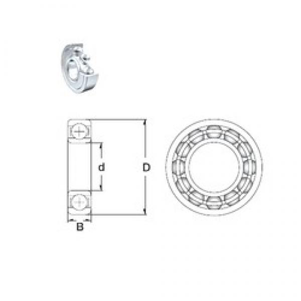 11,112 mm x 23,018 mm x 7,937 mm  ZEN 1607-2Z Rolamentos de esferas profundas #2 image