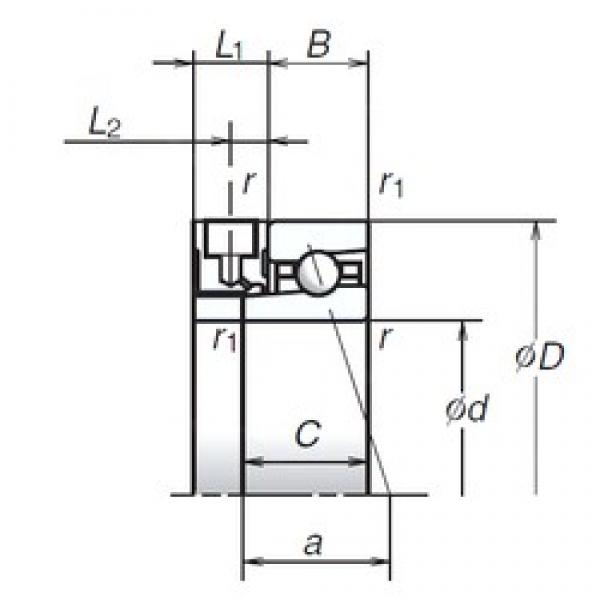 55 mm x 90 mm x 18 mm  NSK 55BNR10XE Rolamentos de esferas de contacto angular #2 image