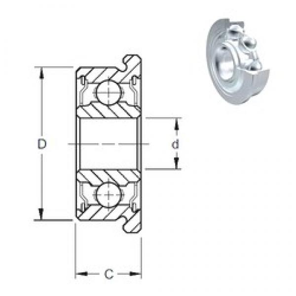 1,984 mm x 6,35 mm x 3,571 mm  ZEN SFR1-4-2Z Rolamentos de esferas profundas #2 image