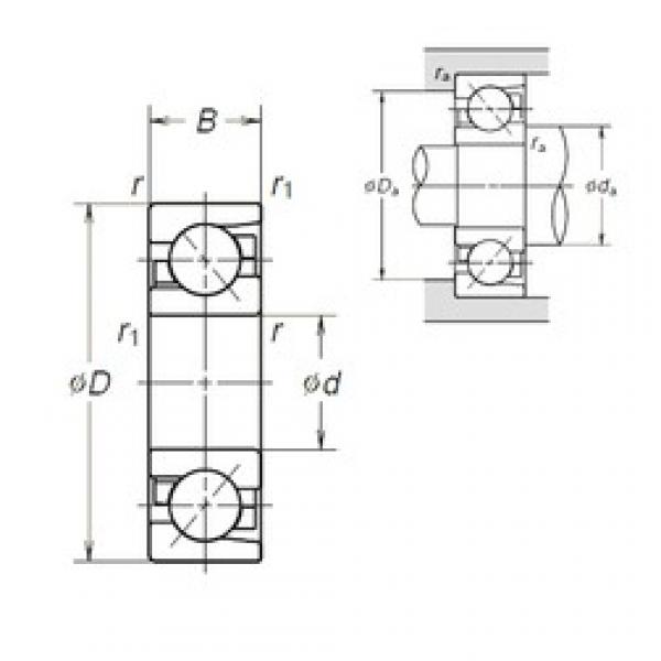 12 mm x 37 mm x 12 mm  NSK 7301BEA Rolamentos de esferas de contacto angular #2 image