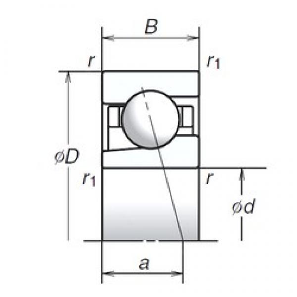 8 mm x 22 mm x 7 mm  NSK 8BGR10S Rolamentos de esferas de contacto angular #2 image