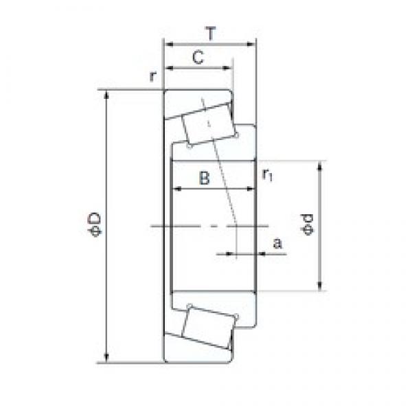 200 mm x 280 mm x 48 mm  NACHI 32940ED Rolamentos de rolos gravados #1 image